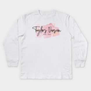 Taylor's Version Watercolor Kids Long Sleeve T-Shirt